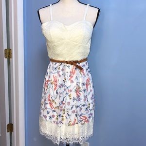Bra Strap Floral Dress